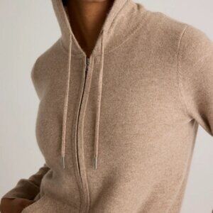 Quince 100% Cashmere Jacket Zip Hoodie